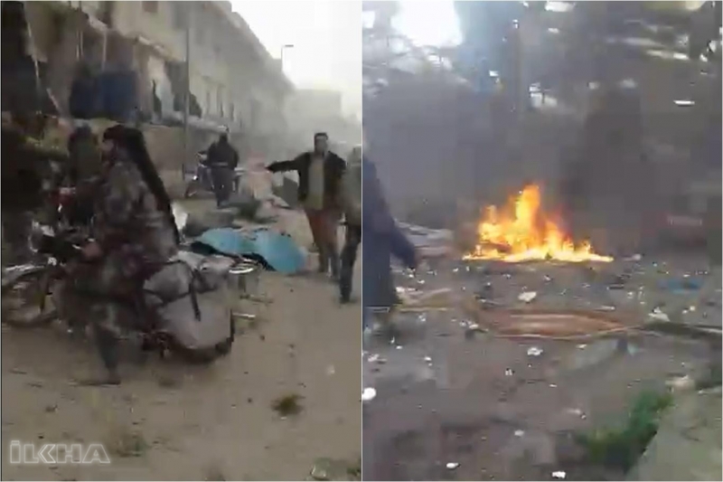 Afrin'de pazar yerine bomba yüklü araç saldırısı
