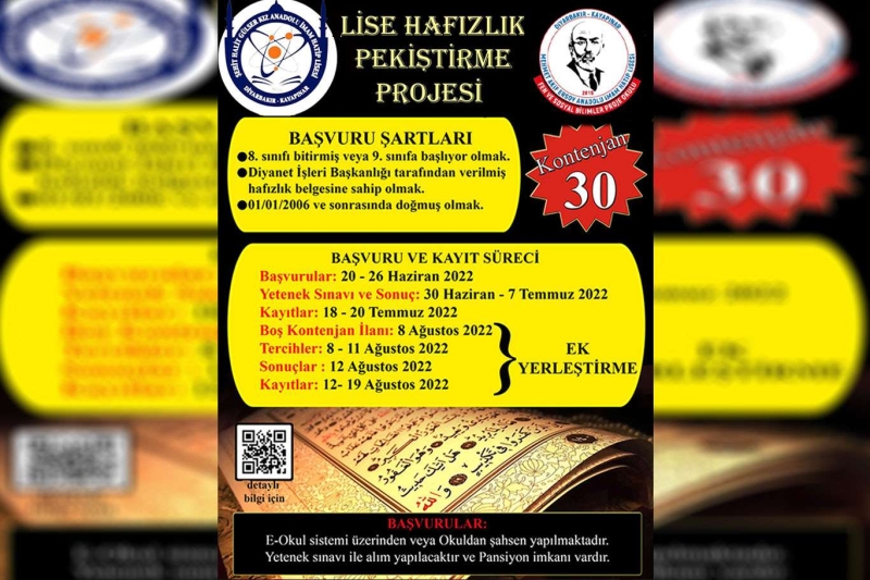 Diyarbakır'da hafızlık pekiştirme programı başvuruları için yarın son gün