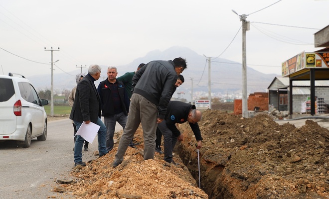 Ergani İstasyon ve Bagür mahallelerine yeni içme suyu şebeke hattı